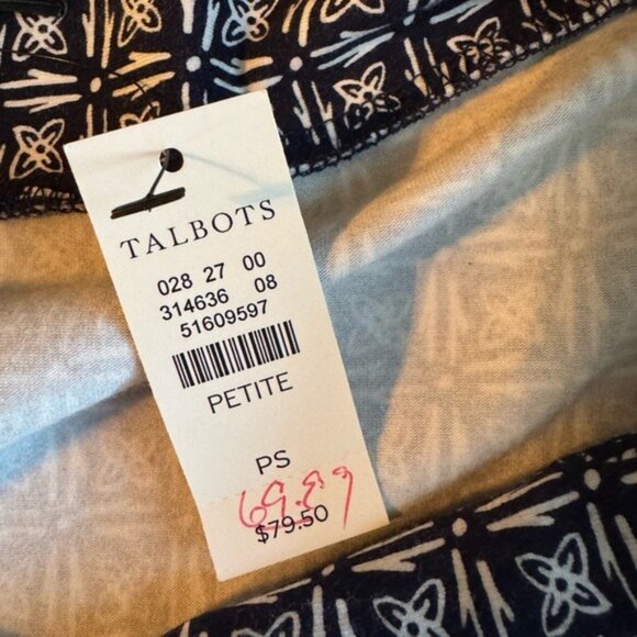 Talbots Women’s Maxi Skirt Size SP Long Beachy Stretch Geometric Artsy N… - Picture 5 of 7